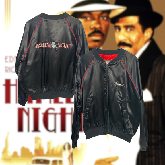 Harlem Nights Other - Harlem Nights Paramount Crew Bomber Jacket Mark Lipsky Exec Producer Sz. L